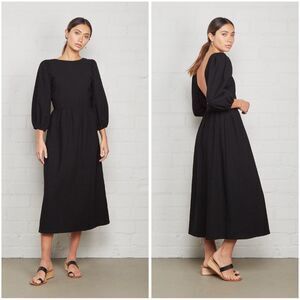 Rachel Pally Linen Canvas Roma Dress Black Licorice Linen Cotton Maxi Dress XL